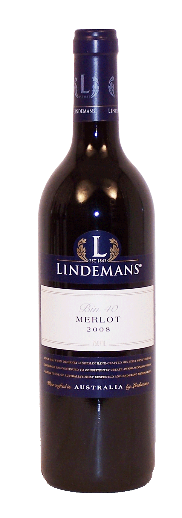 Lindemans Bin 40 merlot, south eastern australia, 13.5% alc./vol. Full-Size Picture